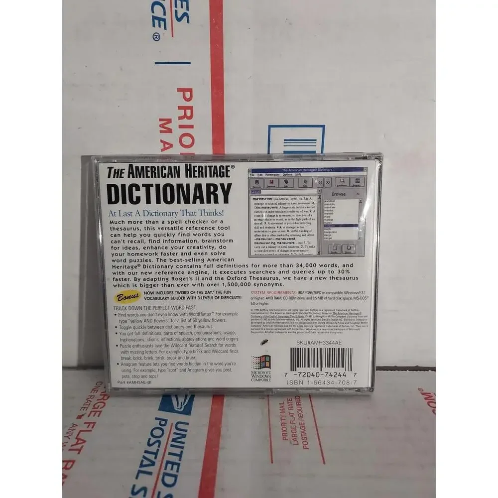 The American Heritage Dictionary Reference Tool For Windows (PC CD-ROM) - #175h